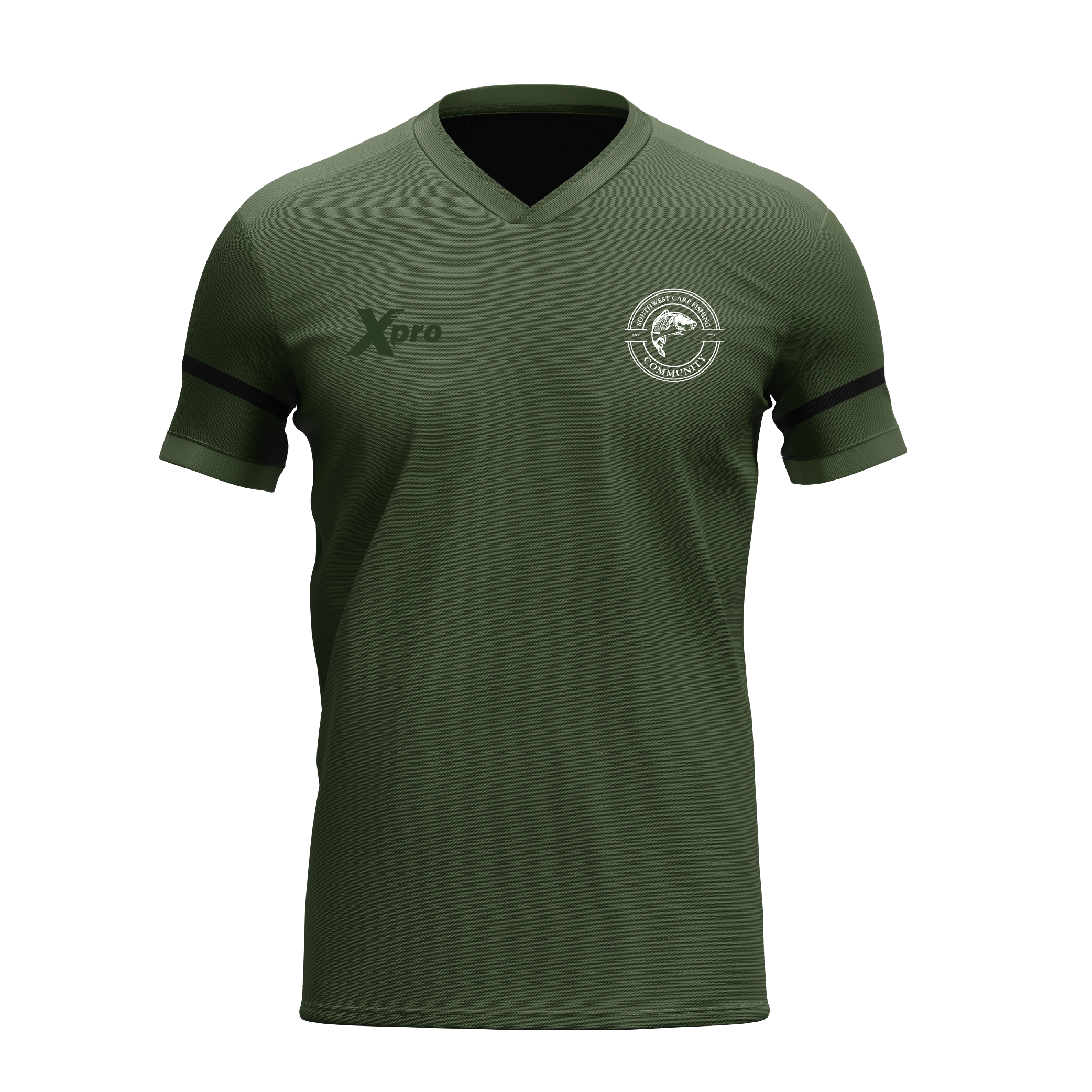 Southwest Carp Fishing Community T-Shirt Green Option 1