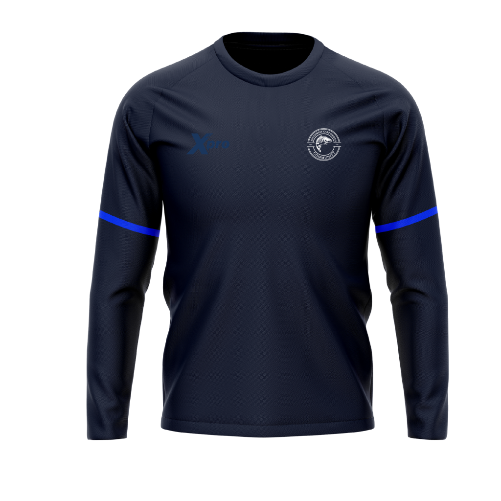 Southwest Carp Fishing Community Crewneck Navy Option 1