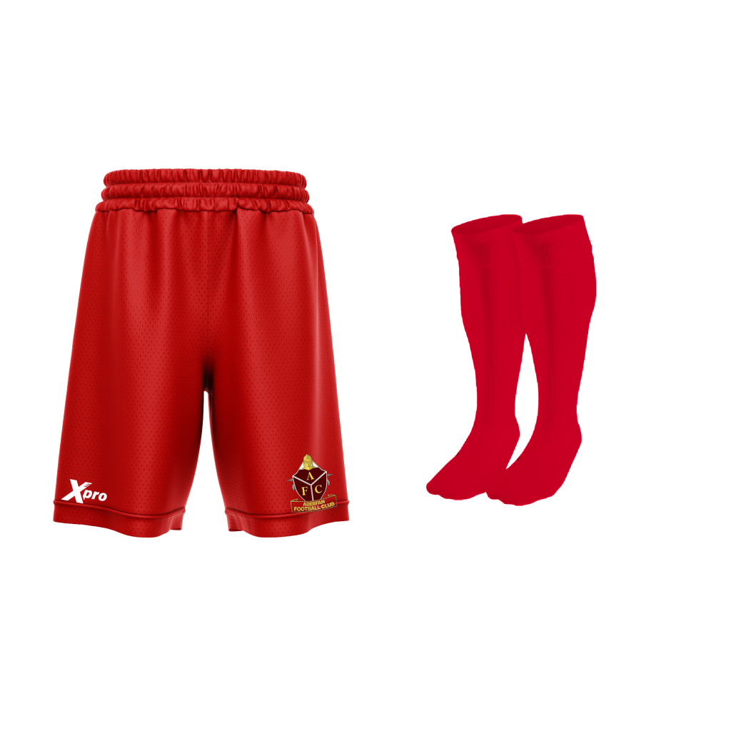 Aberfan FC Training Shorts and Socks RED
