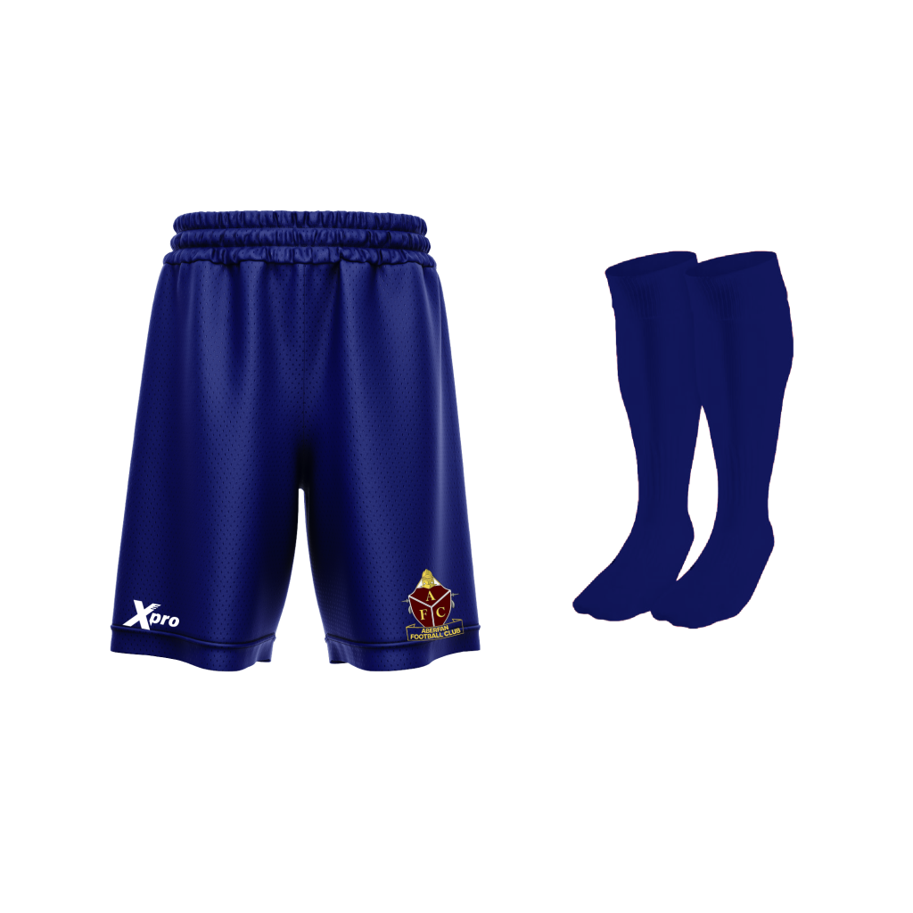 Aberfan FC Training Shorts and Socks BLUE