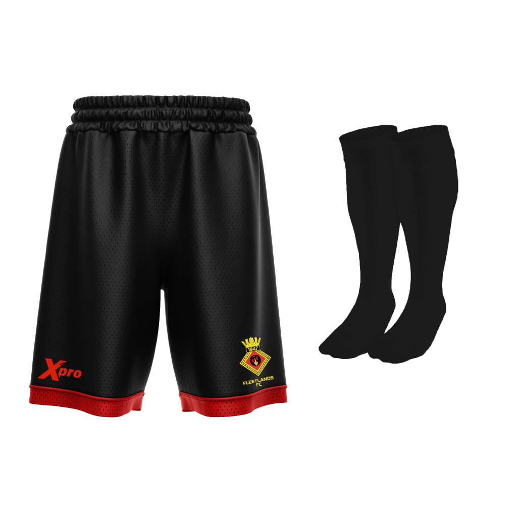Fleetlands FC Training Shorts and Socks RED