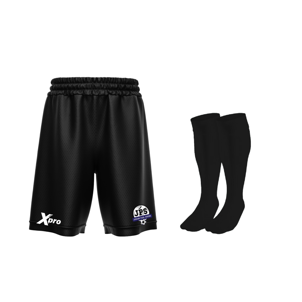 JPS Soccer Training Shorts and Socks BLACK