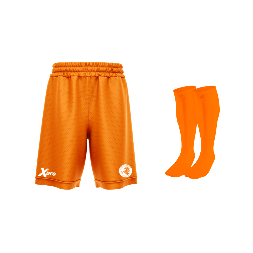 Holwell Sports FC Training Shorts and Socks ORANGE