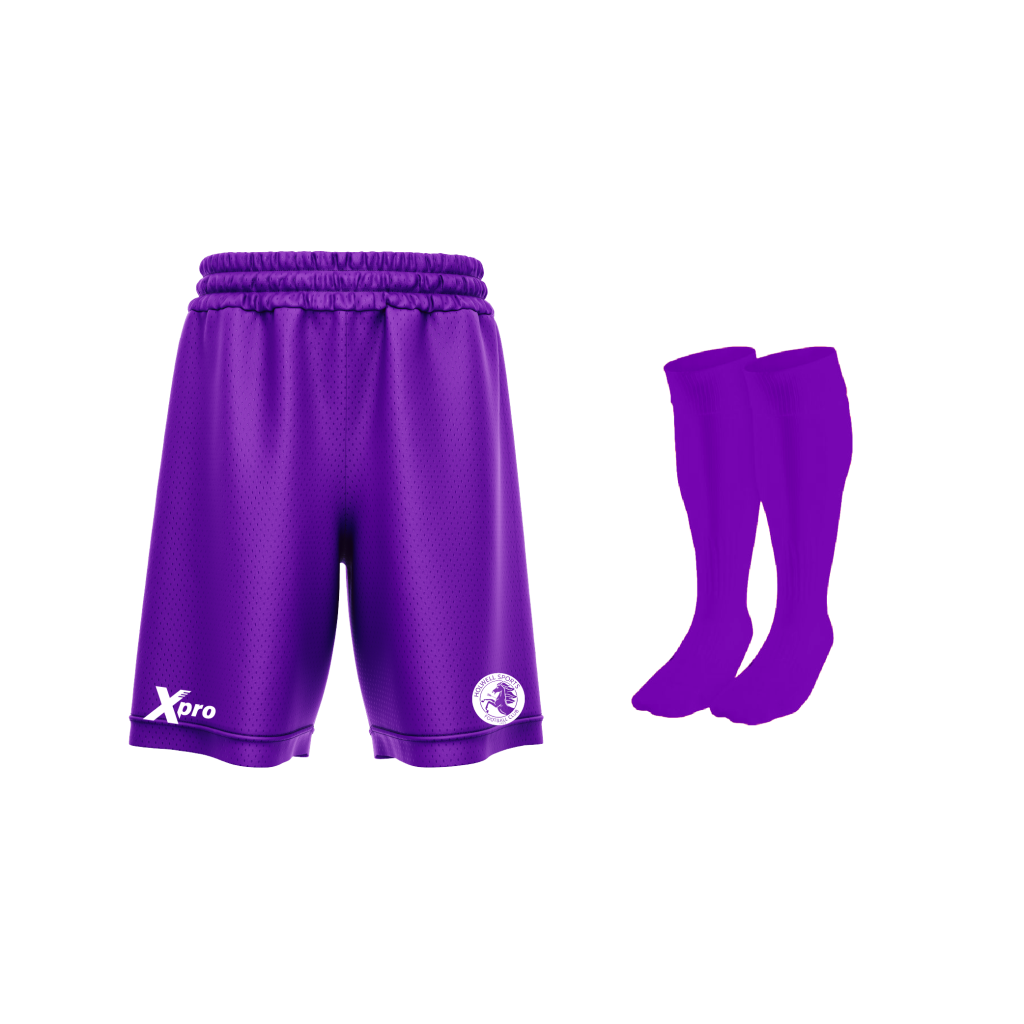 Holwell Sports FC Training Shorts and Socks PURPLE