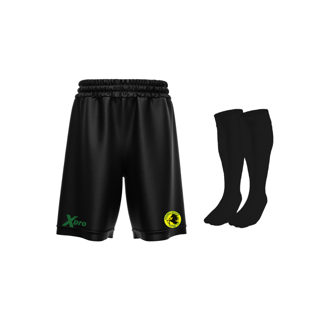 Holwell Sports FC Training Shorts and Socks BLACK option 2