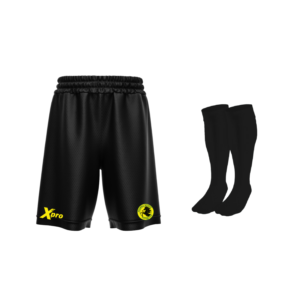 Holwell Sports FC Training Shorts and Socks BLACK