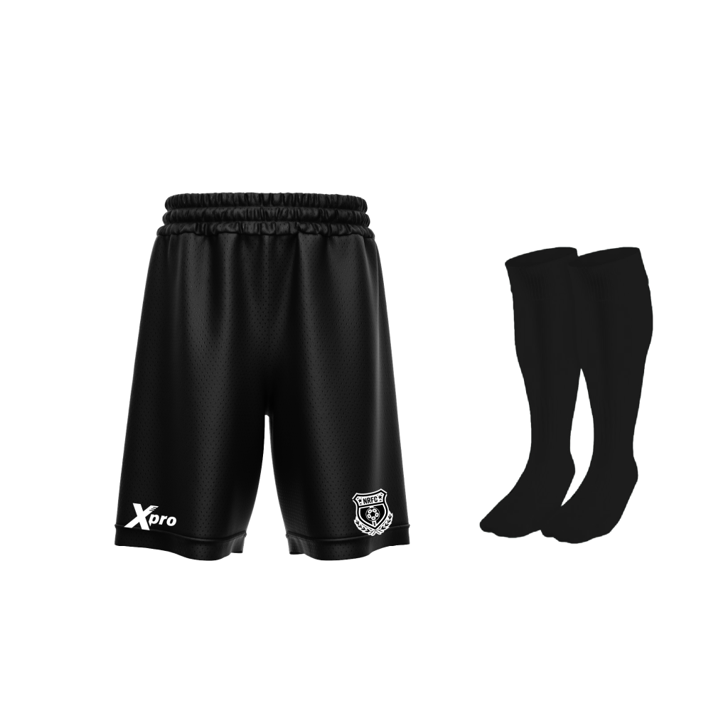 New Road FC Training Shorts and Socks BLACK