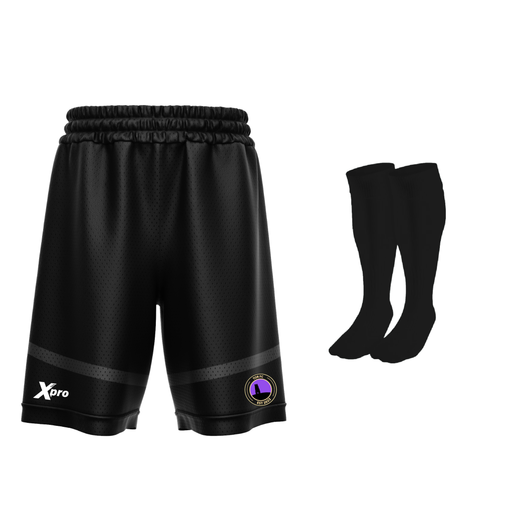 Tor FC Training Shorts and Socks BLACK