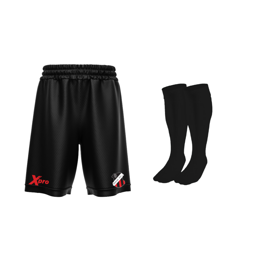 Kildrum United FC Training Shorts and Socks BLACK