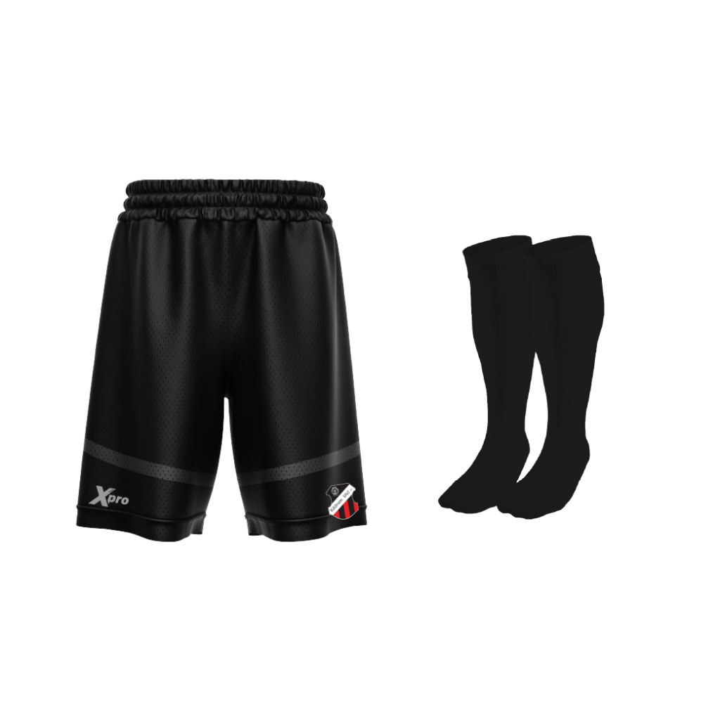 Kildrum United FC Training Shorts and Socks BLACK/ GREY
