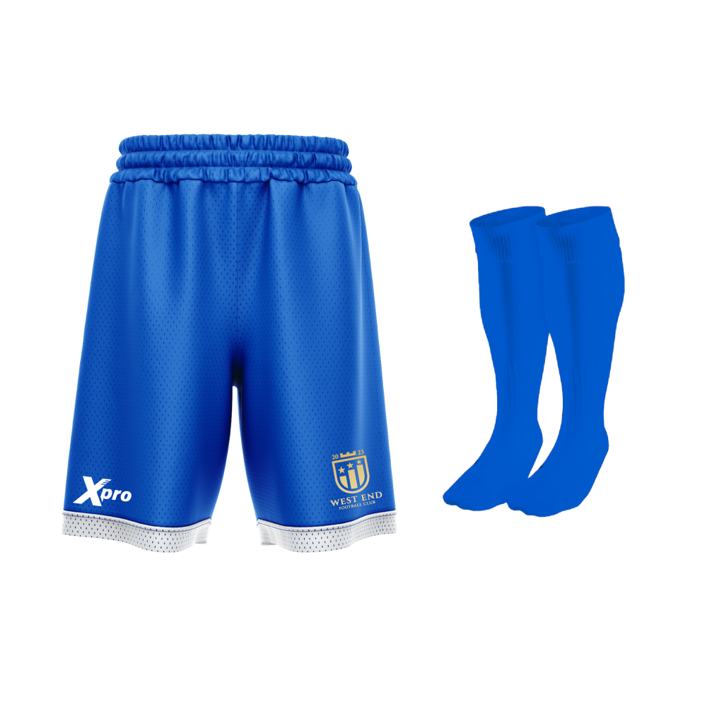 West End FC Training Shorts and Socks BLUE