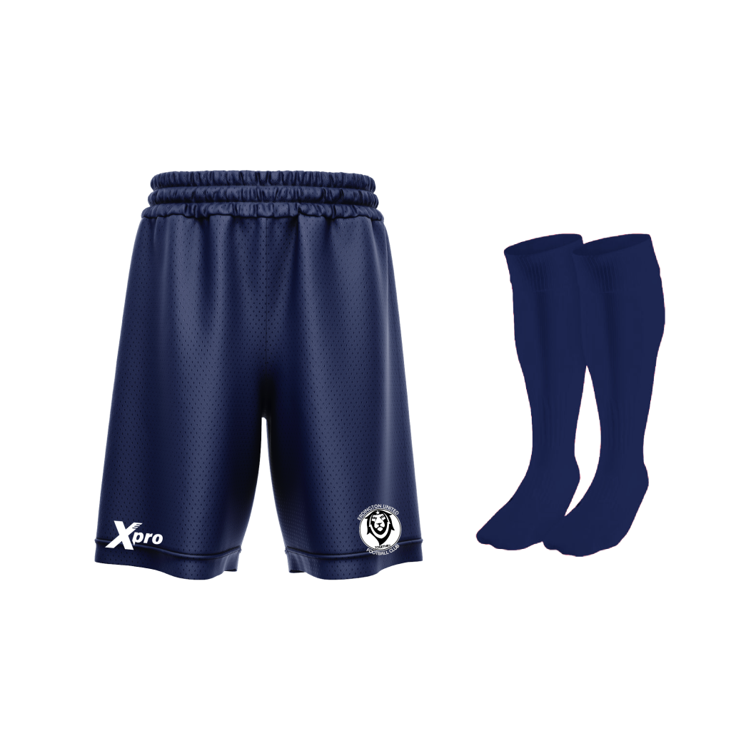 Erdington United Training Shorts and Socks NAVY