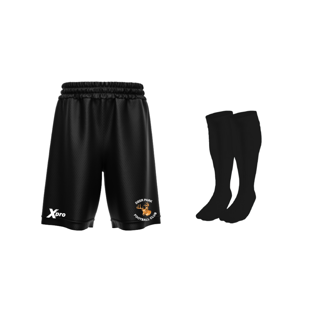 Deer Park FC Shorts and Socks BLACK