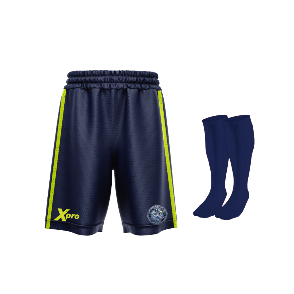 DJ FC Shorts and Socks NAVY/ YELLOW