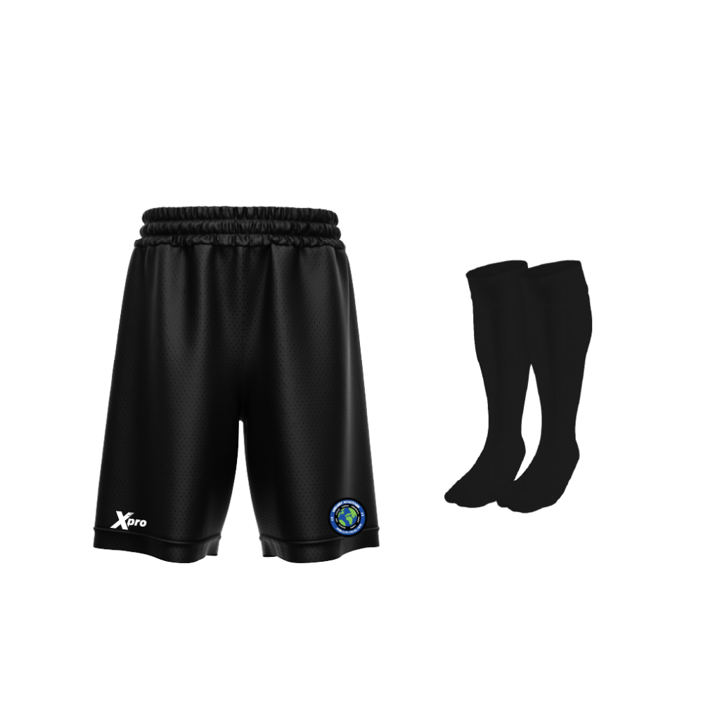Mersey Spartans FC Shorts and Socks BLACK