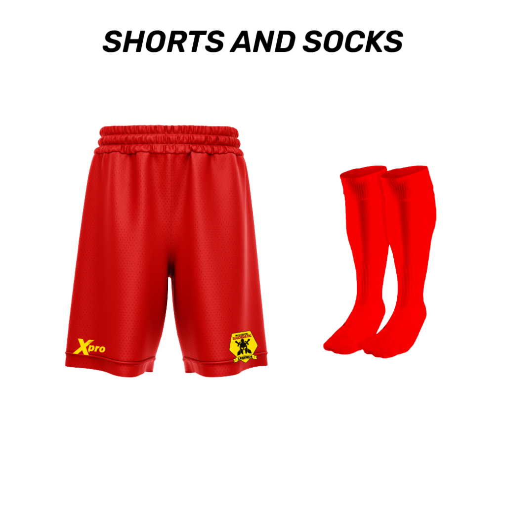 Worchester Raiders FC Shorts and Socks RED