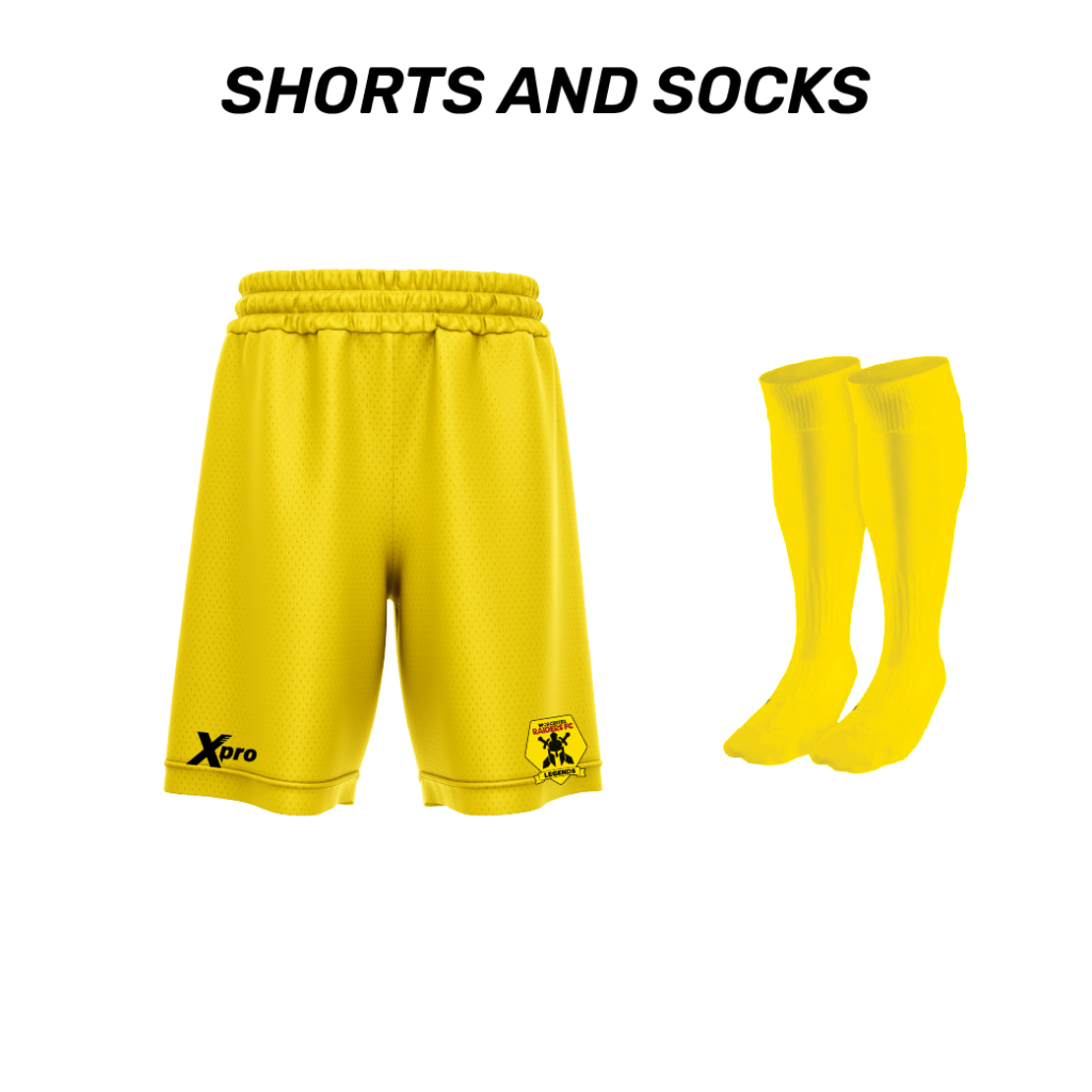 Worchester Raiders FC Shorts and Socks YELLOW